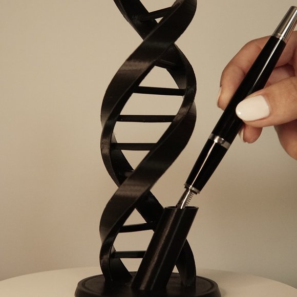 DNA Double Helix Pen Holder Biology Science Gift Decor For Nurse Doctor Teacher - Picture 3 of 4